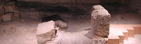 Remains of the main heating duct in front of one of the furnaces of the hot bath.