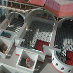 Miniature model of the Large Baths.Click on the photo to see a larger version.