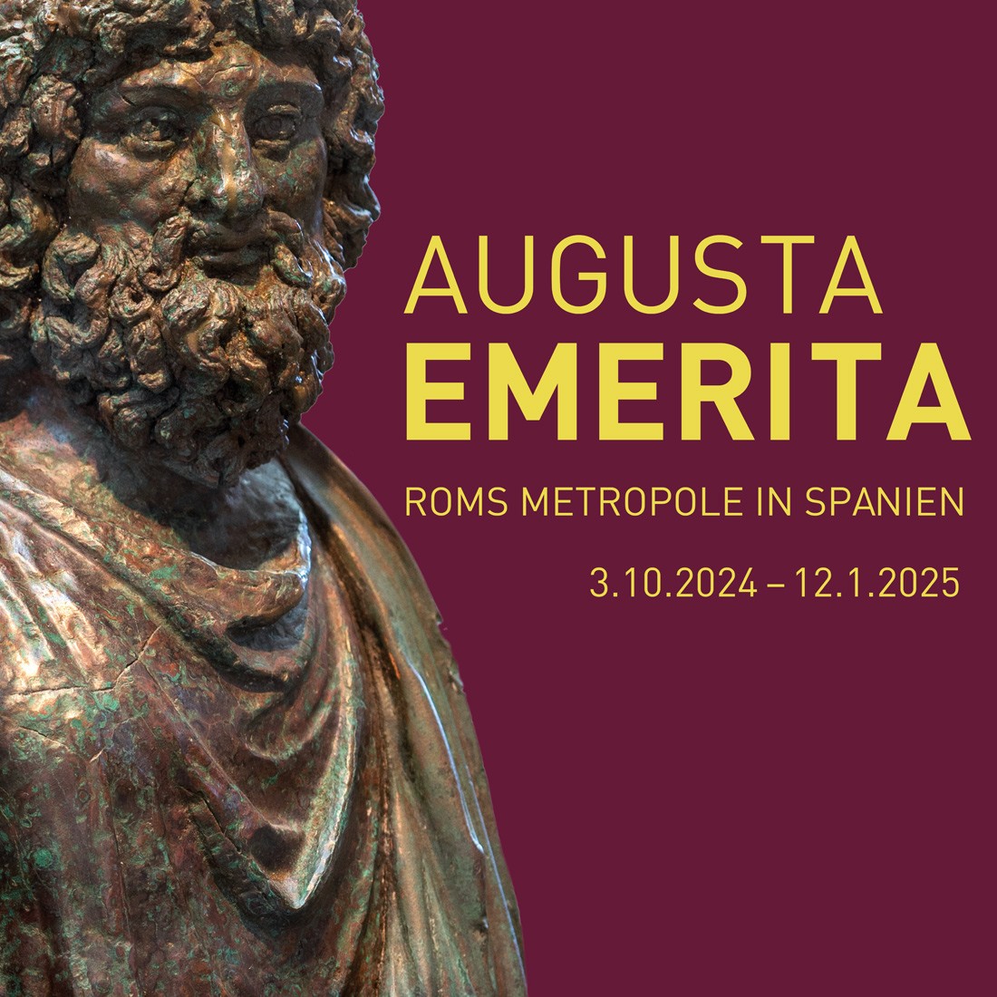 Visual der Sonderausstellung Augusta Emerita - Kopf einer römischen Bronzestatuette 