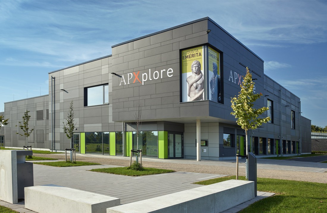 Corner view of the modern APXplore building