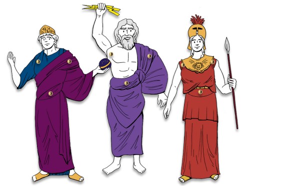 Papieren goden: Juno, Iuppiter, Minerva