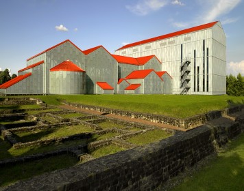 M02 Pressefoto Der Schutzbau der großen Thermen